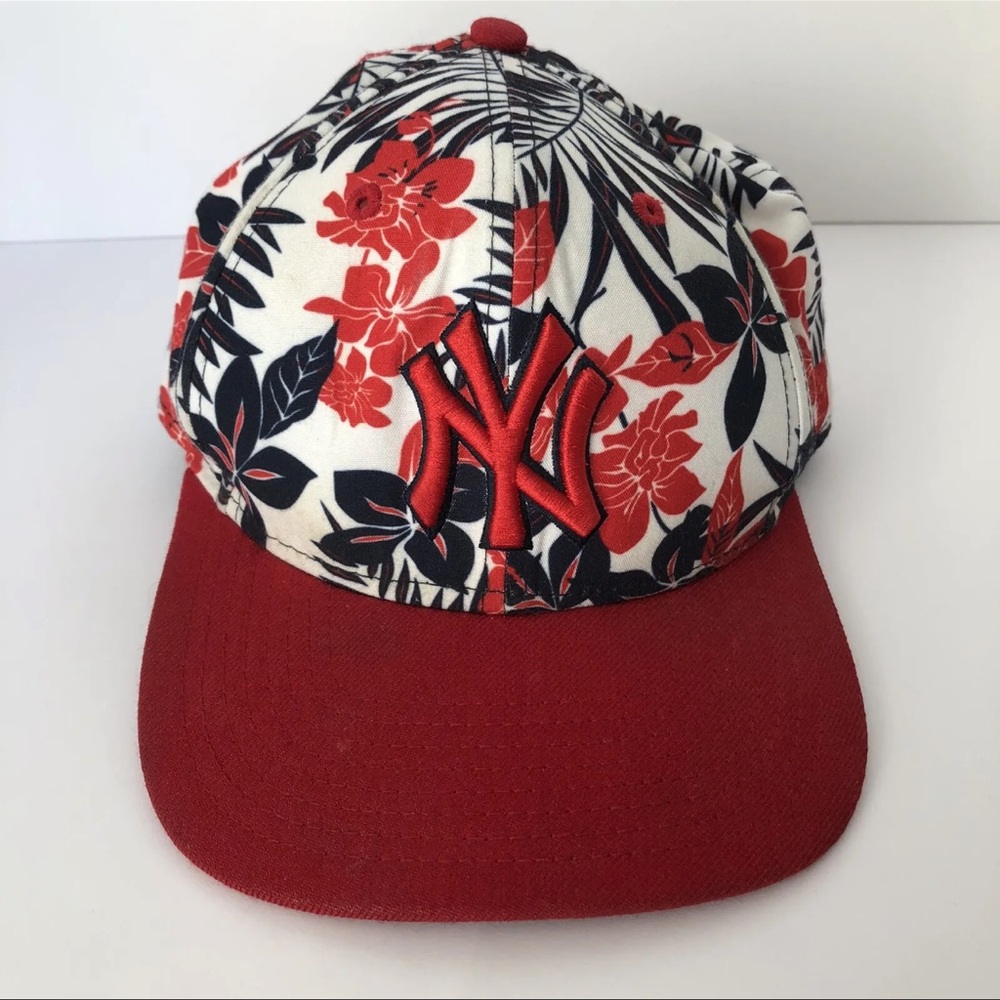 New York Yankees New Era 9Fifty MLB Baseball Floral Visor Snapback Cap Hat RARE
